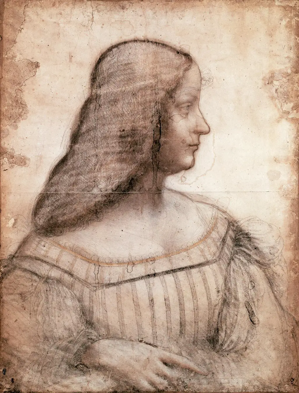 Portrait of Isabella d'Este in Detail Leonardo da Vinci